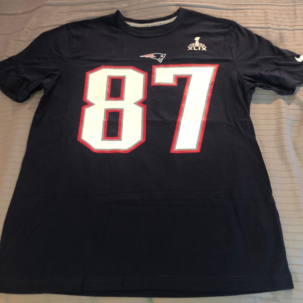 Nike Rob Gronkowski super bowl 49 player T-shirt